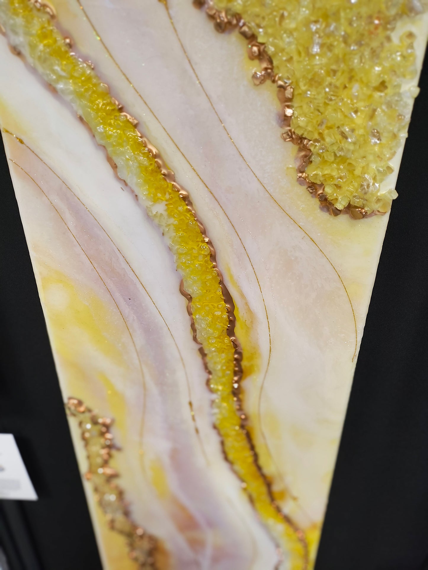 "Pure Light: A Citrine and Quartz Healing Creation" Healing Energy Art: Quartz, Citrine 10x30