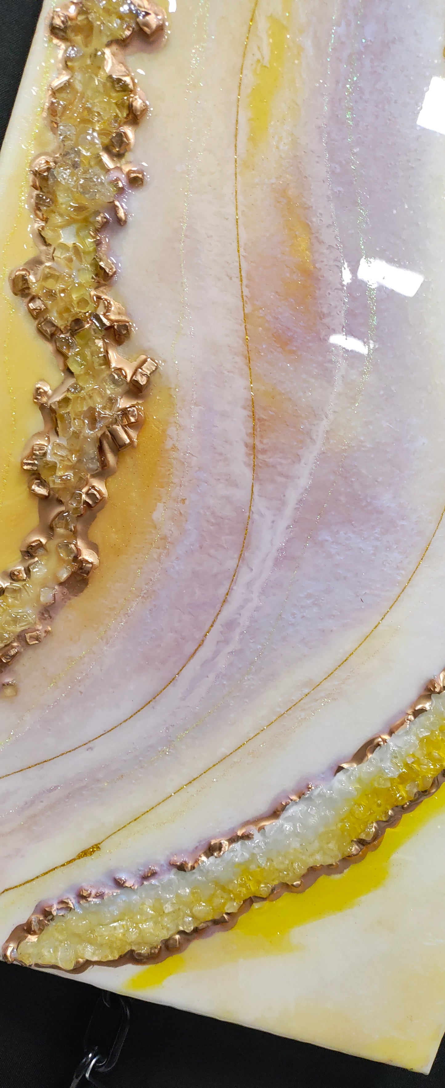 "Pure Light: A Citrine and Quartz Healing Creation" Healing Energy Art: Quartz, Citrine 10x30