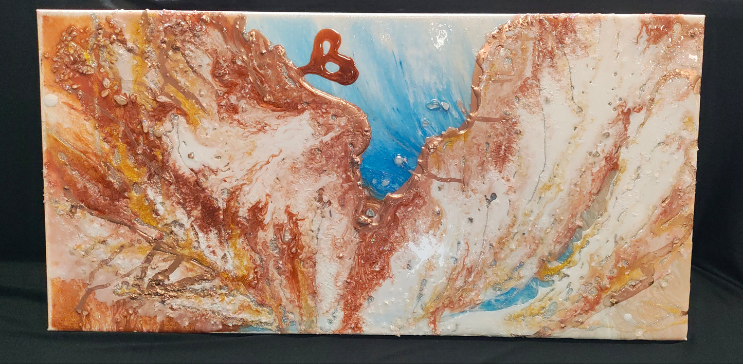 "Angel of Healing Light" Energy Art by Mazy 12x24 canvas