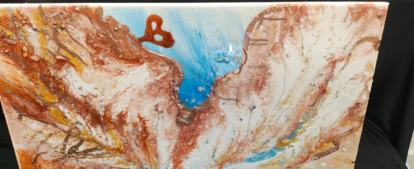 "Angel of Healing Light" Energy Art by Mazy 12x24 canvas