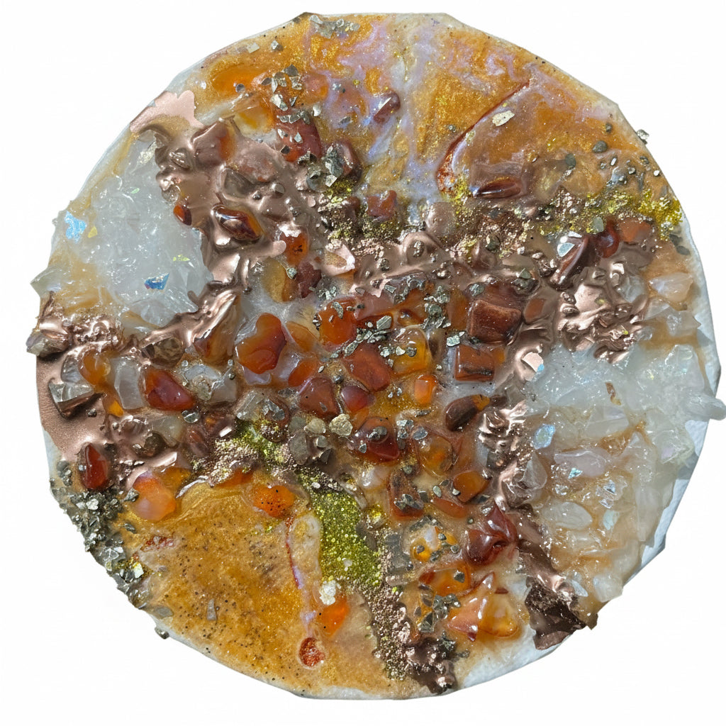 Solar Alchemy | Original 4-Inch Crystal Energy Art Piece by Energy Art by Mazy