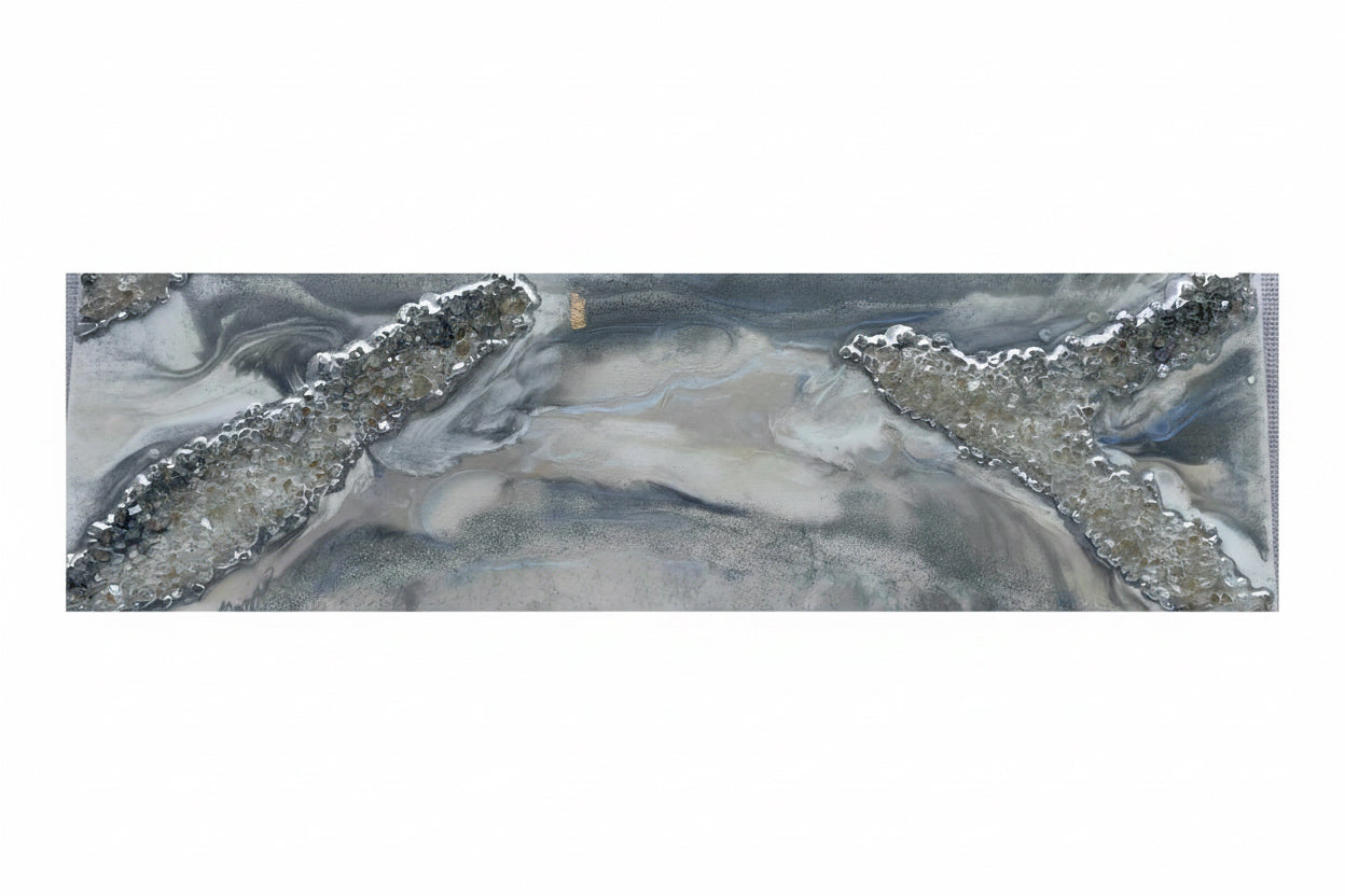 "Lunar Transformation" – Labradorite & Crystal Inspired Canvas