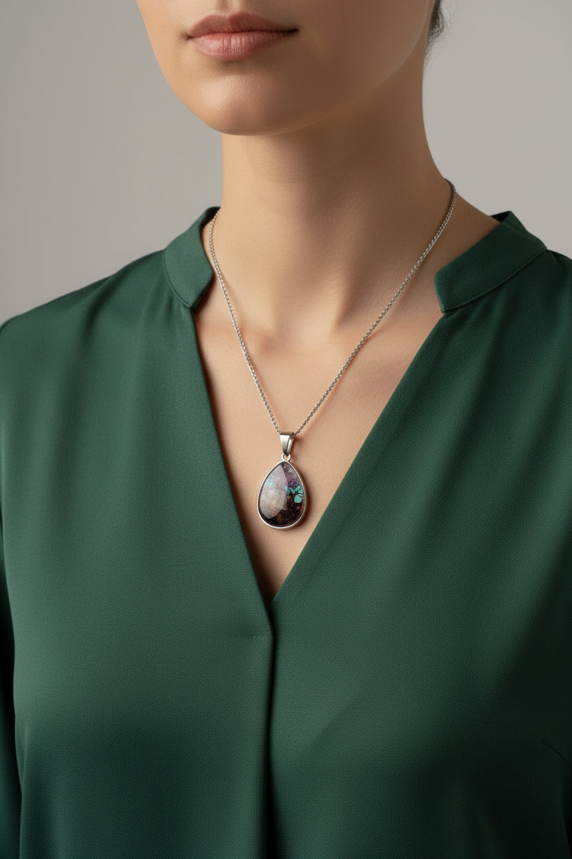 Celestial Alignment
One-of-a-Kind Chakra Pendant by Energy Art by Mazy