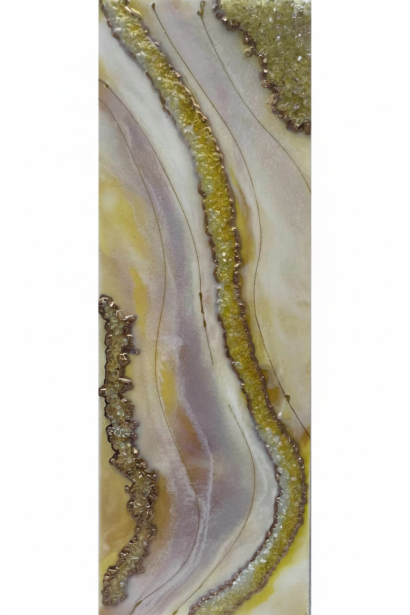 "Pure Light: A Citrine and Quartz Healing Creation" Healing Energy Art: Quartz, Citrine 10x30