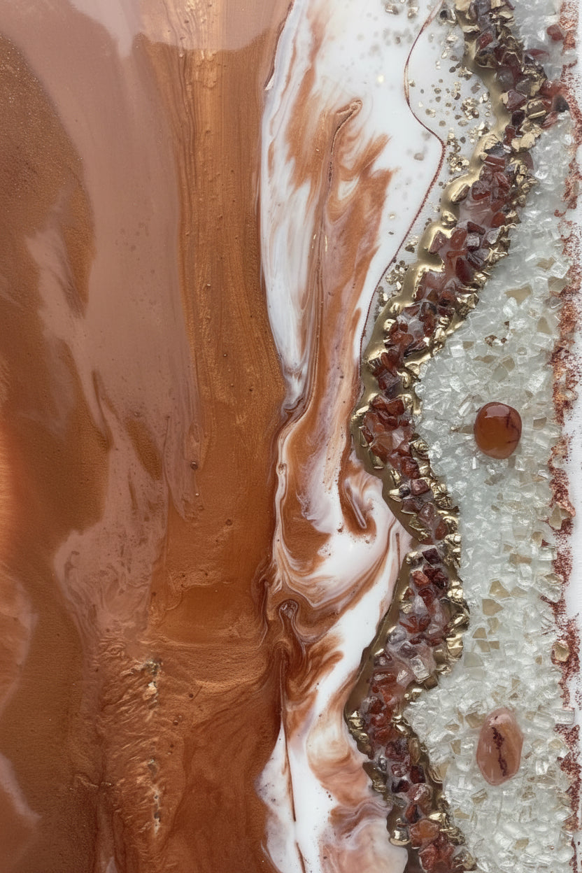 "Radiant Ember - Carnelian Crystal Energy Art  and Color Therapy" Energy Art by Mazy