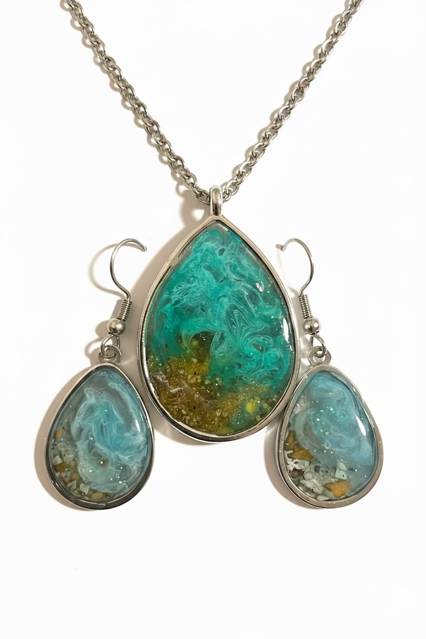 Ocean Soul Awakening Set
One-of-a-kind wearable energy art by Energy Art by Mazy