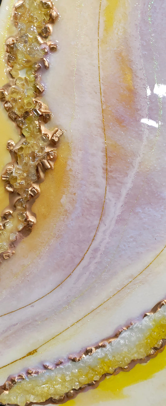 "Pure Light: A Citrine and Quartz Healing Creation" Healing Energy Art: Quartz, Citrine 10x30